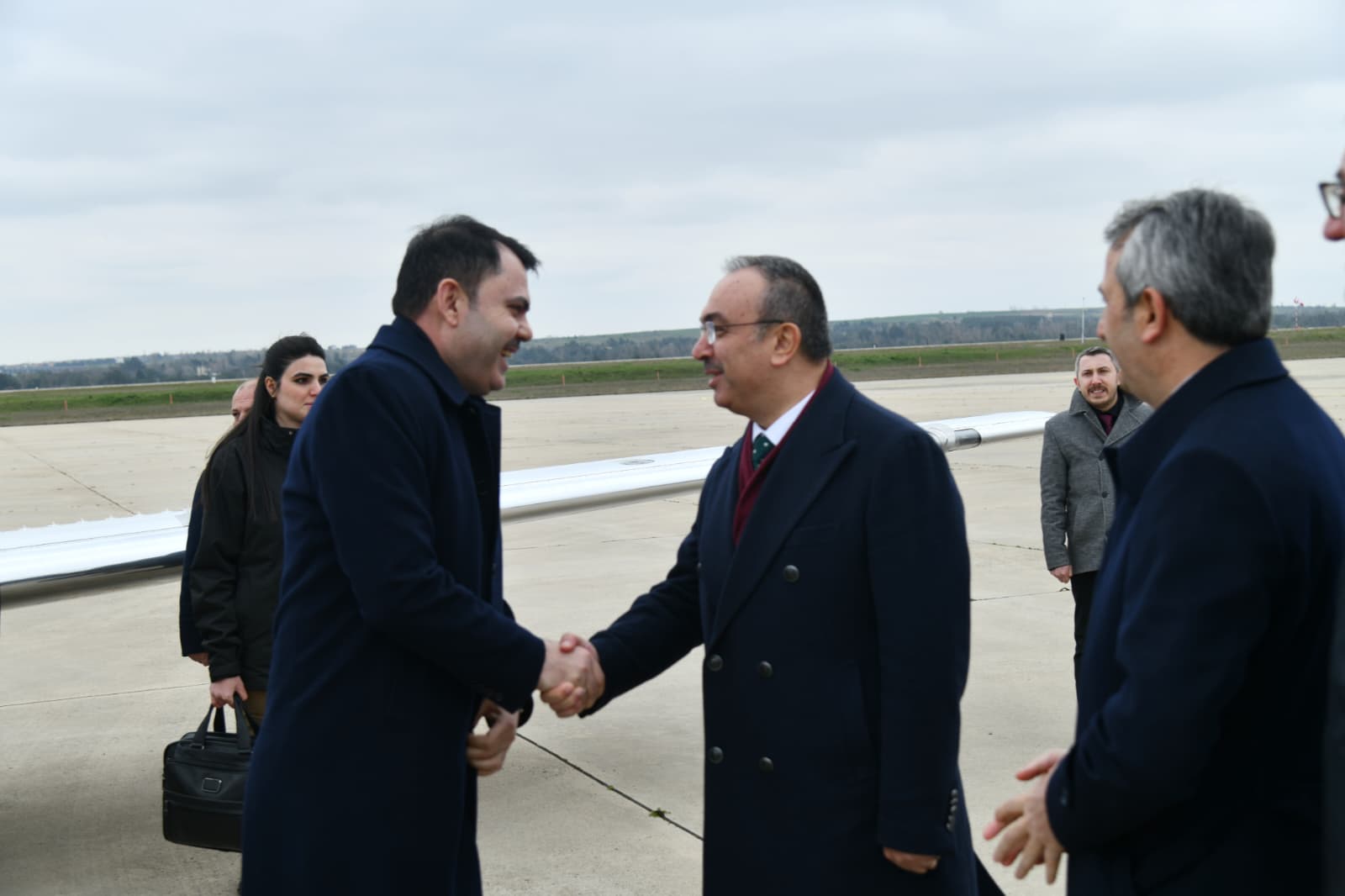 Bakan Kurum Çorlu Atatürk Havalimanında Karşılandı