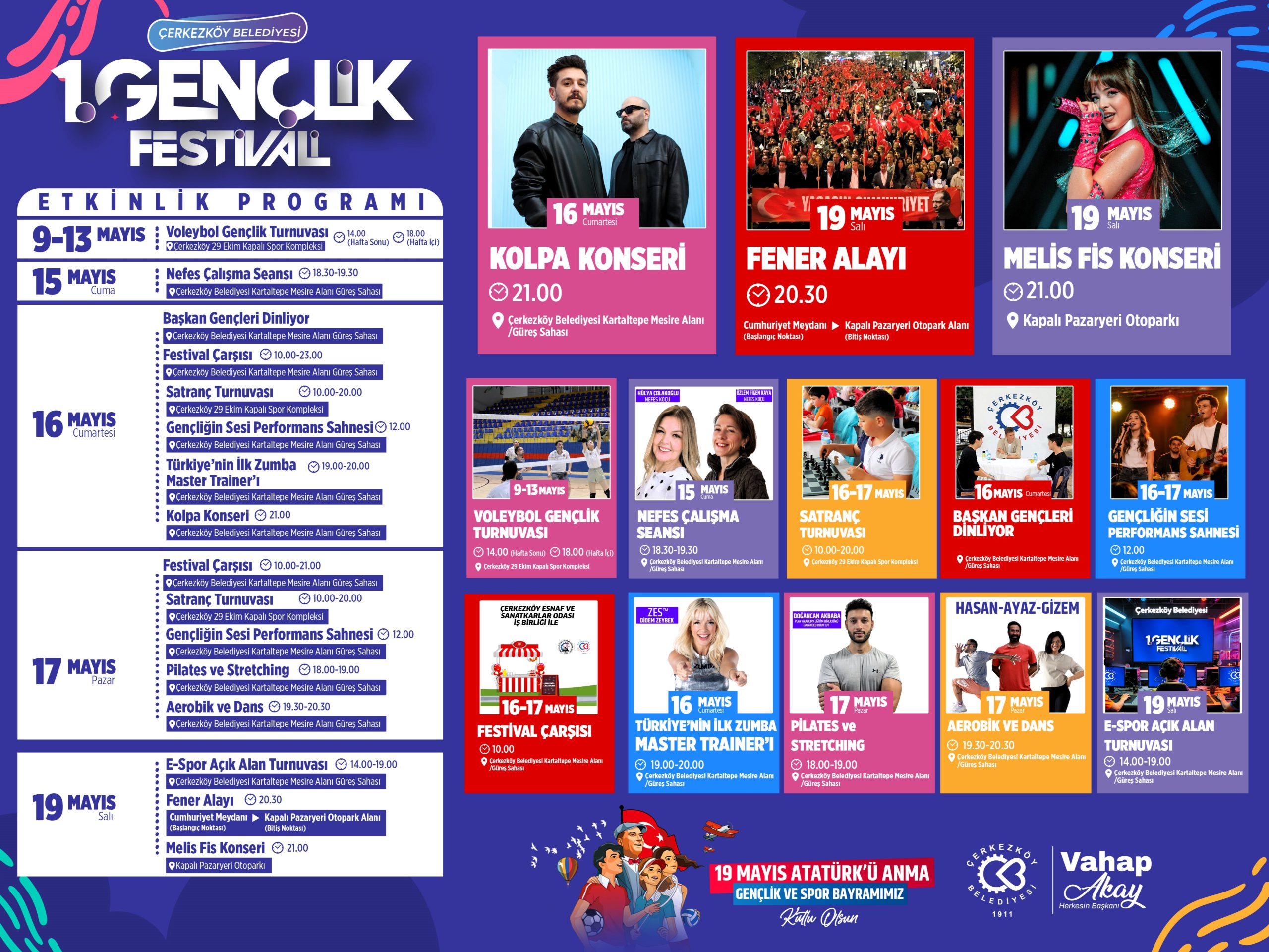 1. GENÇLİK FESTİVALİMİZ BAŞLIYOR