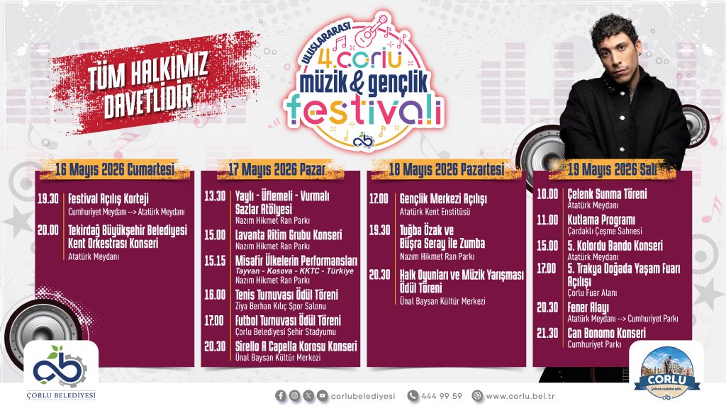 Çorlu`da Festival Coşkusu Başlıyor