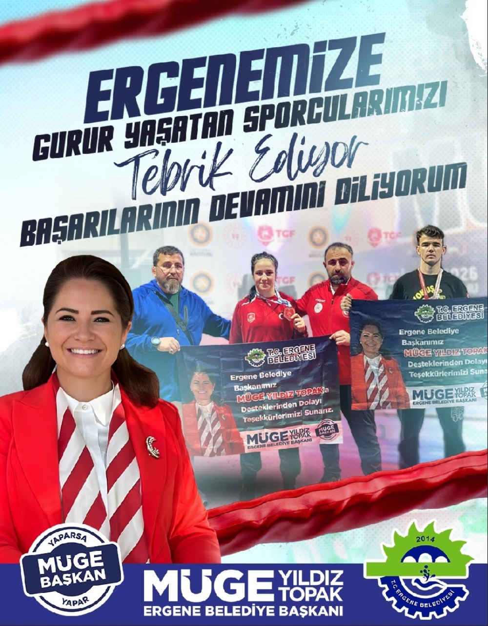 ERGENE’DE SPORDA ÇİFTE GURUR!