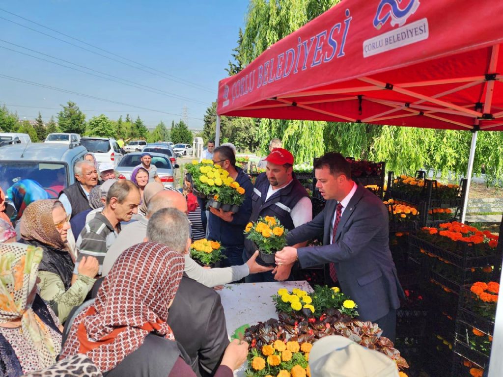 Belediye Seralarında Yetiştirilen Çiçekler Vatandaşlara Dağıtıldı