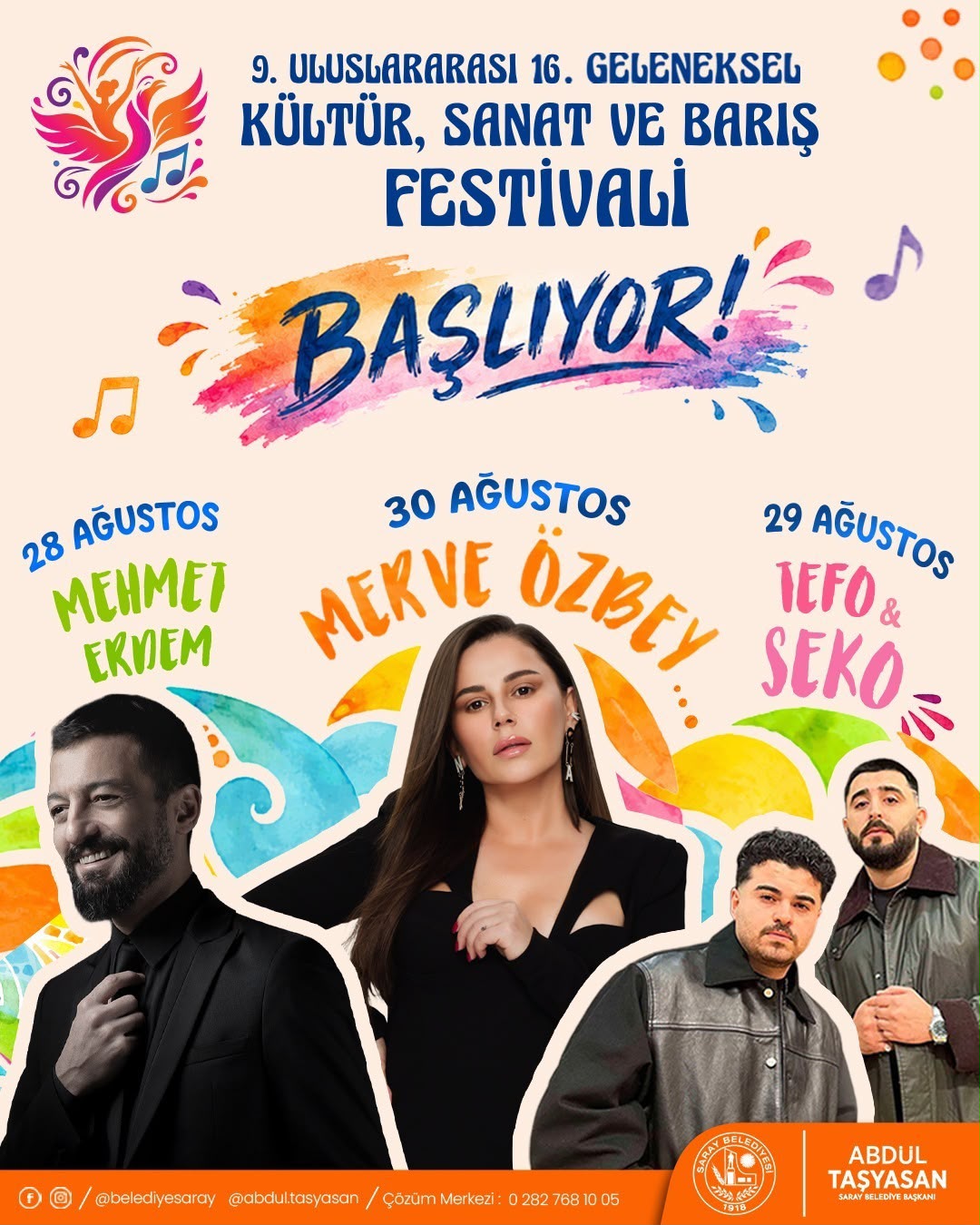 Kültür, sanat ve barış festivali’nin konser takvimi açıklandı