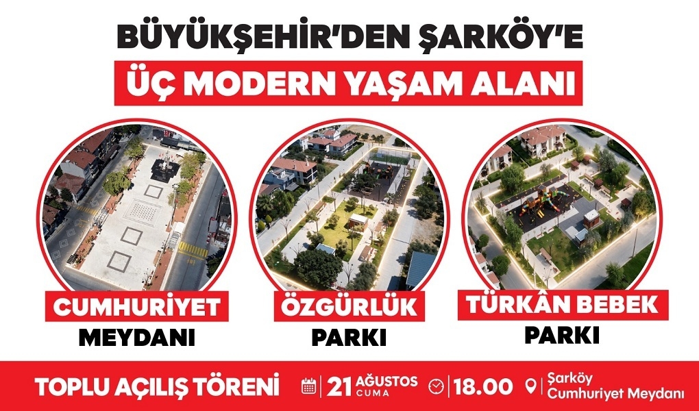 BÜYÜKŞEHİR’DEN ŞARKÖY’E ÜÇ MODERN YAŞAM ALANI