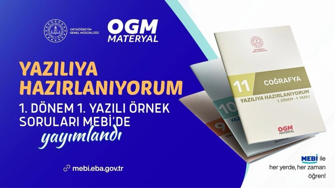 9, 10 ve 11. Sınıflara Yönelik 1. Dönem 1. Yazılı Örnek Soruları Yayımlandı