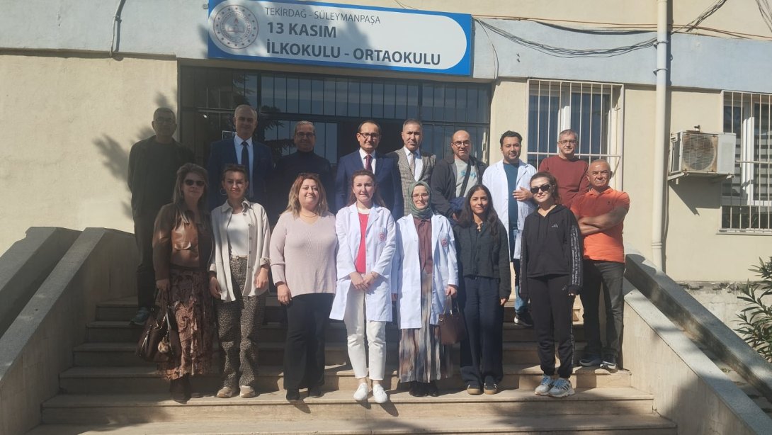İlçe Millî Eğitim Müdürümüz İlçemiz 13 Kasım İlkokulunu/Ortaokulunu Ziyaret Etti